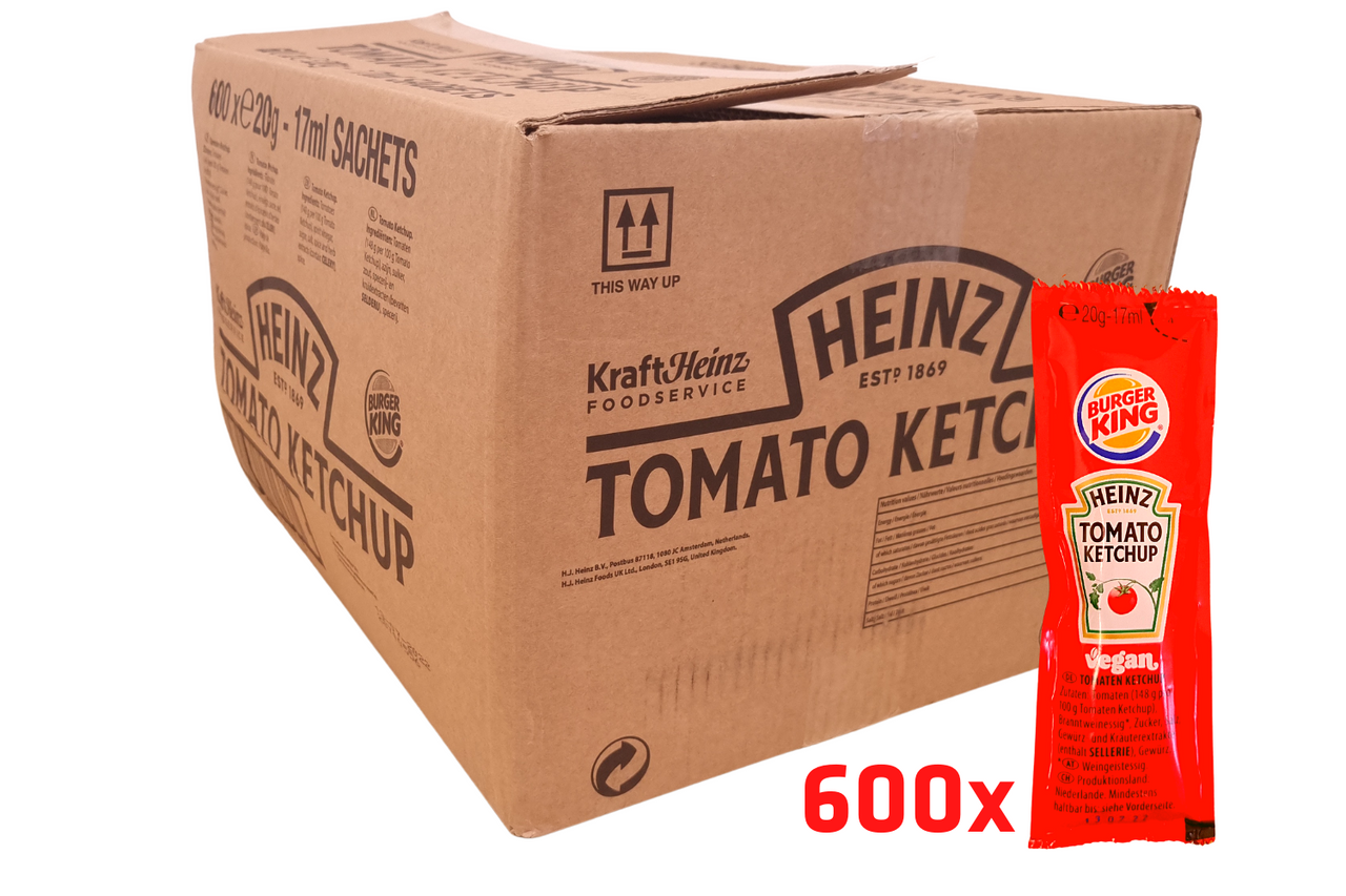 Heinz Burger King Tomato Ketchup 600 x 20g Best Before it's